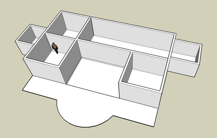 View of Eco House #2 with three bedrooms