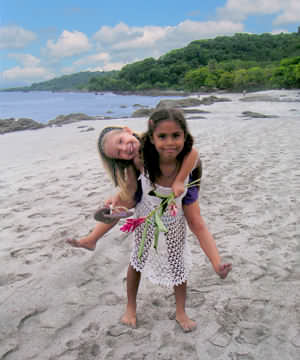 Happy children living together in Montezuma, Costa Rica