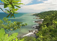 Montezuma Coastline, looking souther towards Cabuya from just above town